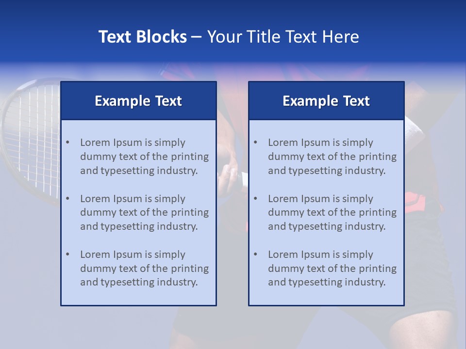 Clay Tennis Lifestyle PowerPoint Template