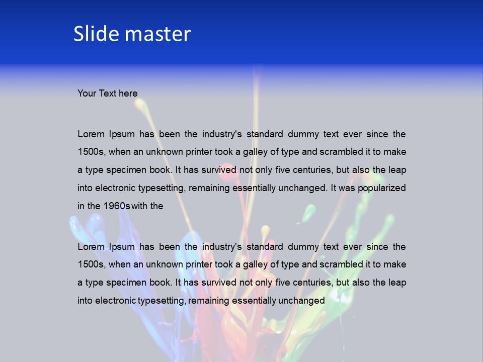 Splash Acrylic Splatter PowerPoint Template