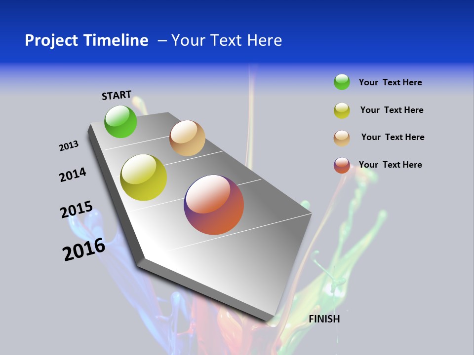 Splash Acrylic Splatter PowerPoint Template