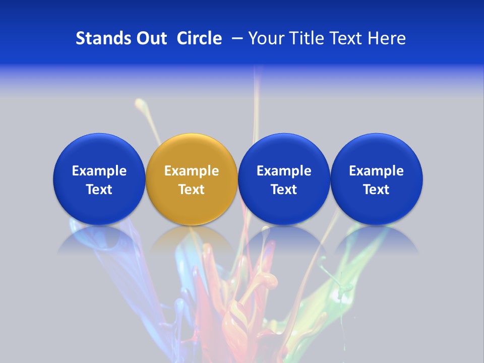 Splash Acrylic Splatter PowerPoint Template