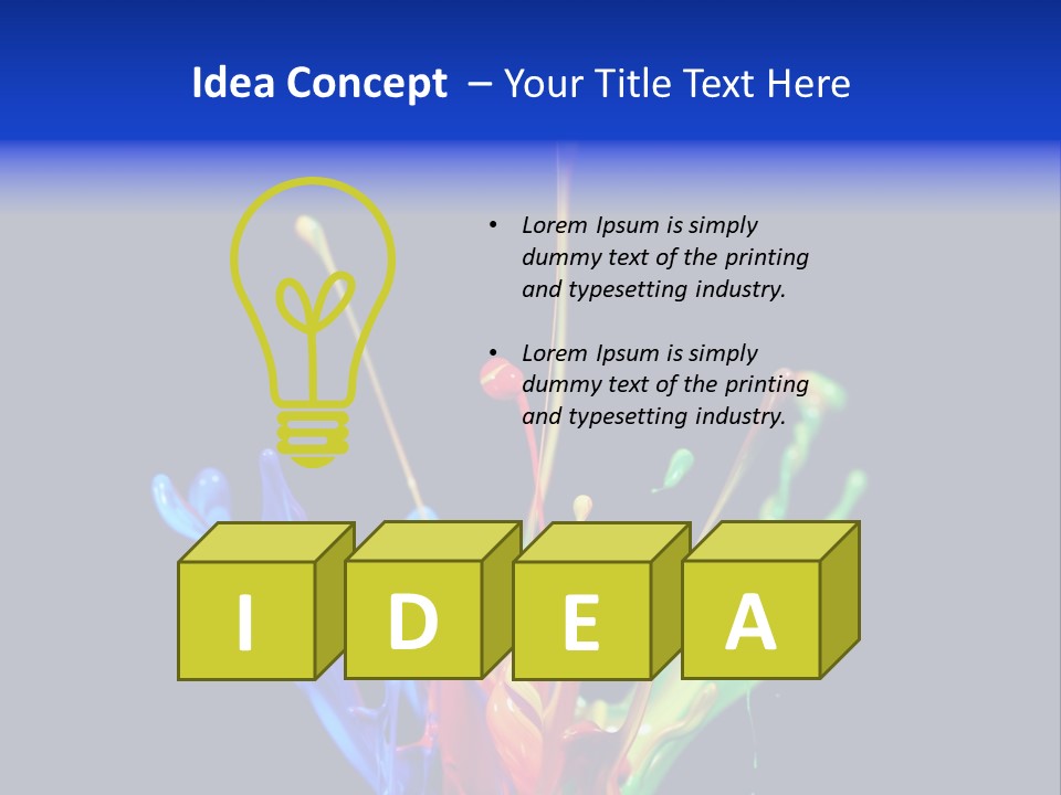 Splash Acrylic Splatter PowerPoint Template