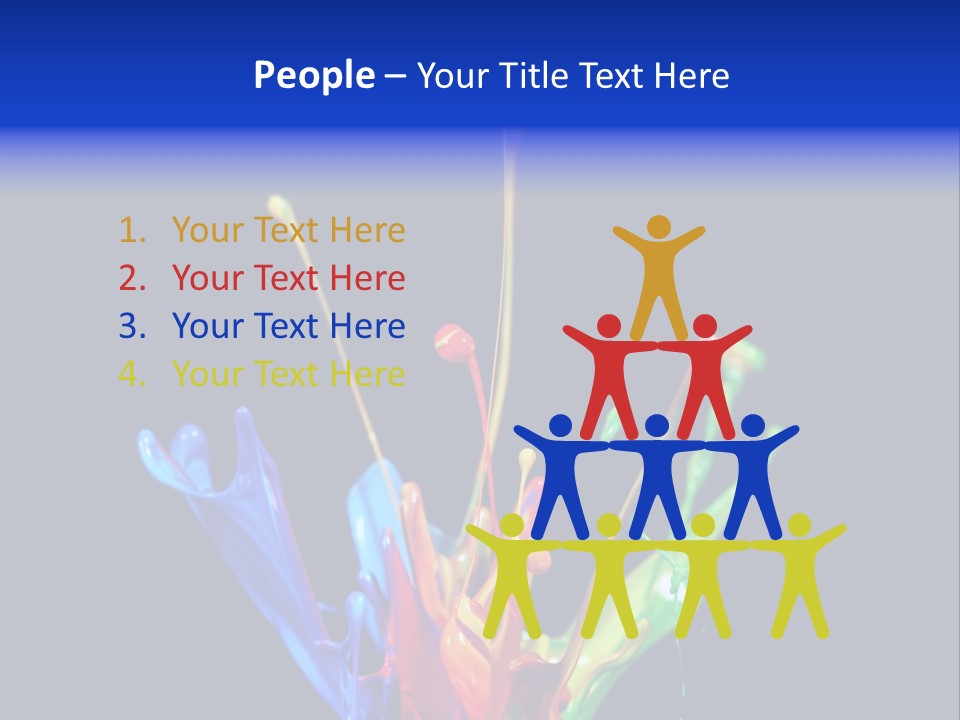 Splash Acrylic Splatter PowerPoint Template