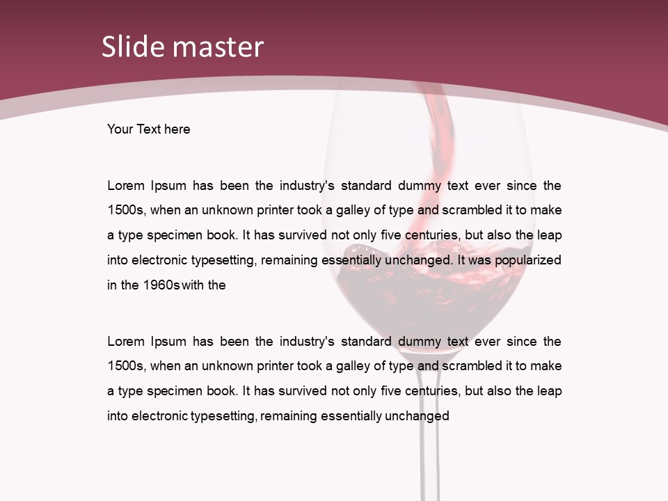 Drink Cry Bordeaux PowerPoint Template