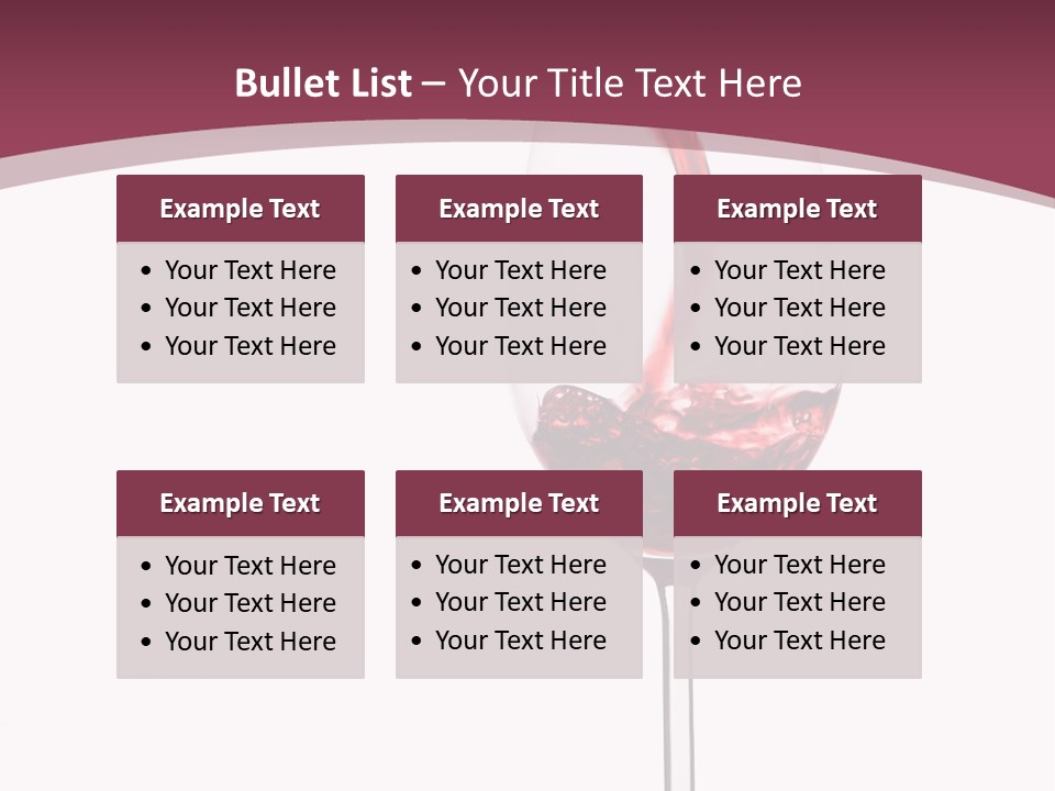 Drink Cry Bordeaux PowerPoint Template