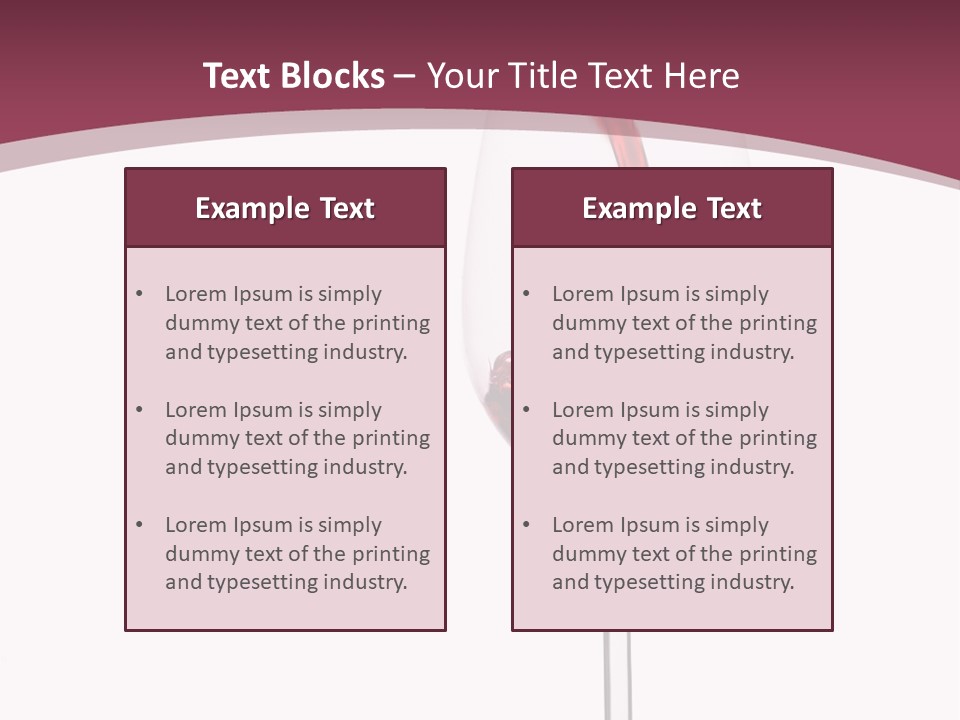 Drink Cry Bordeaux PowerPoint Template