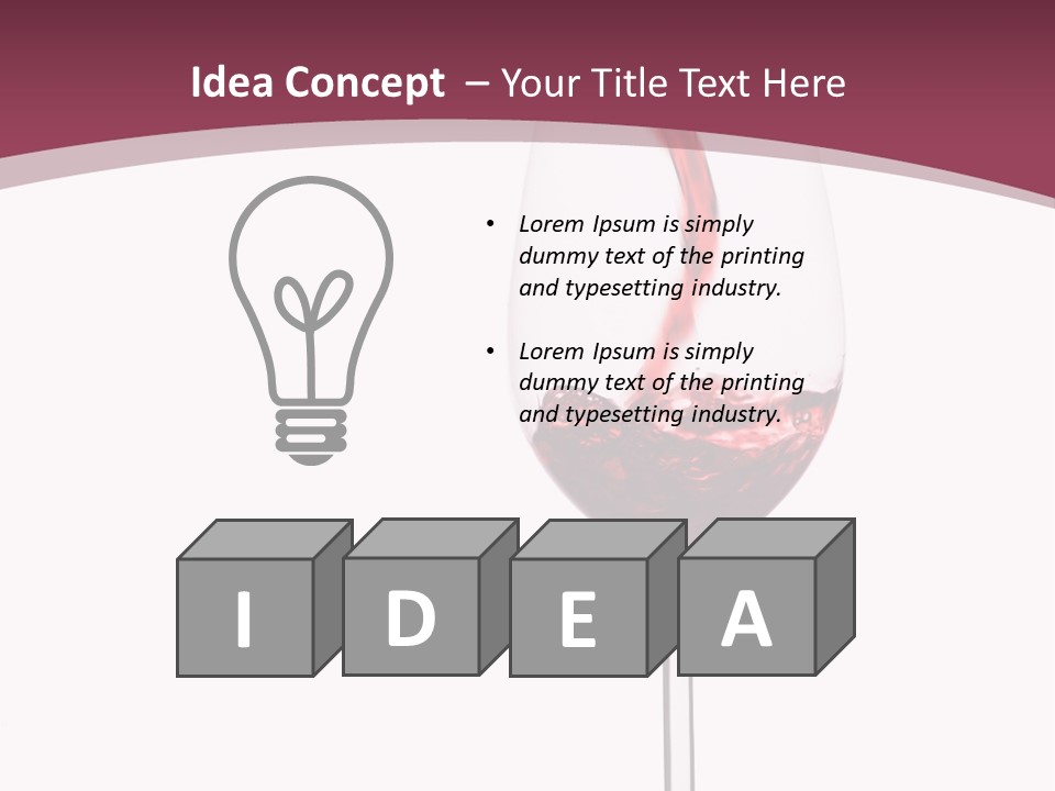 Drink Cry Bordeaux PowerPoint Template