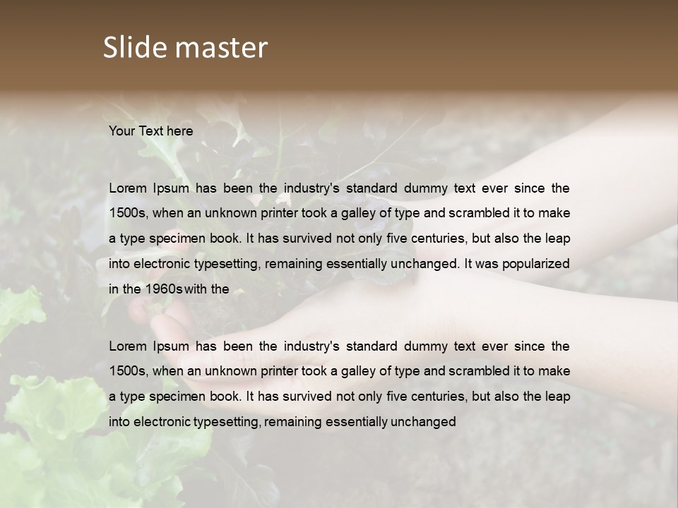 Leisure Woman Picking PowerPoint Template