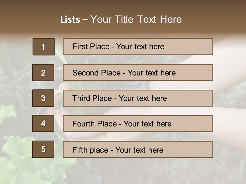 Leisure Woman Picking PowerPoint Template