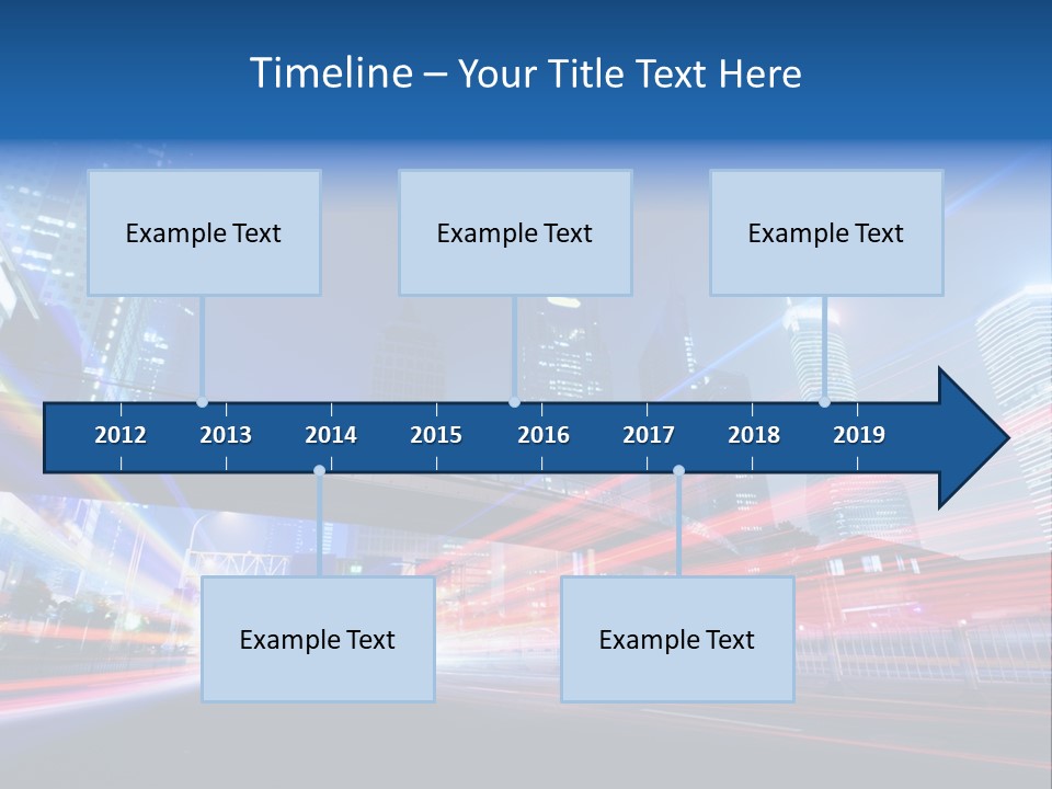 A Picture Of A City At Night With Bright Lights PowerPoint Template