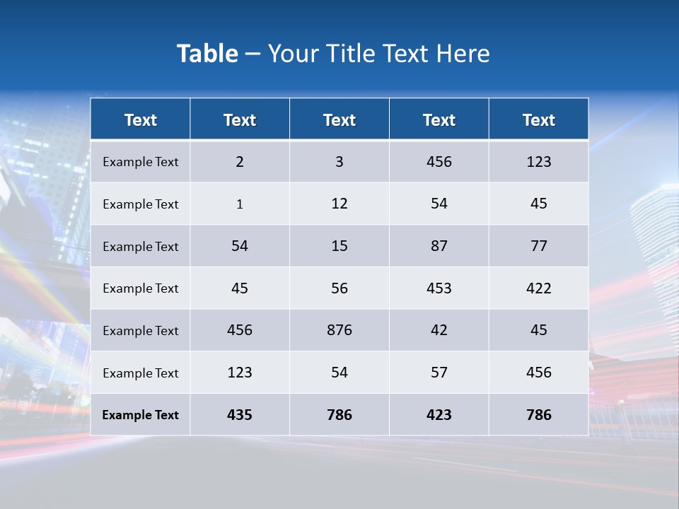 A Picture Of A City At Night With Bright Lights PowerPoint Template