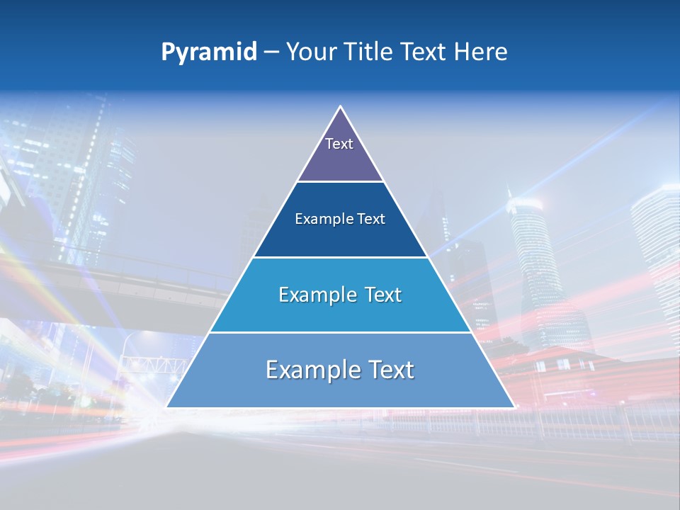 A Picture Of A City At Night With Bright Lights PowerPoint Template