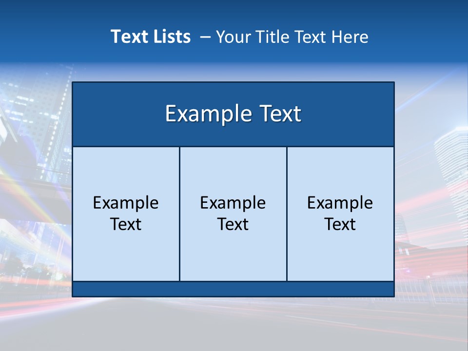 A Picture Of A City At Night With Bright Lights PowerPoint Template