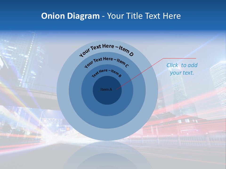 A Picture Of A City At Night With Bright Lights PowerPoint Template