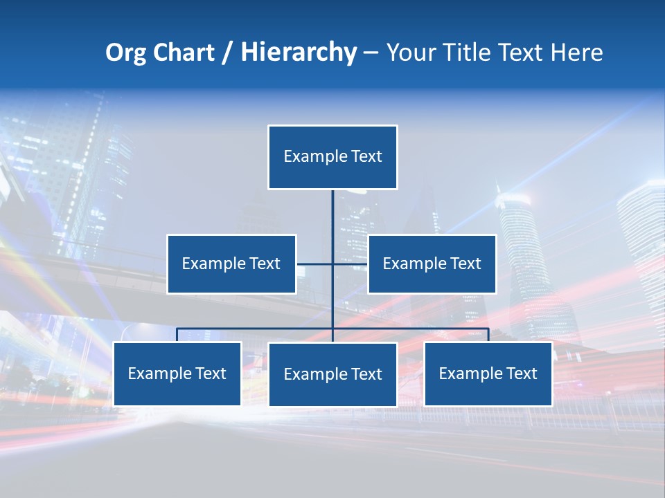 A Picture Of A City At Night With Bright Lights PowerPoint Template