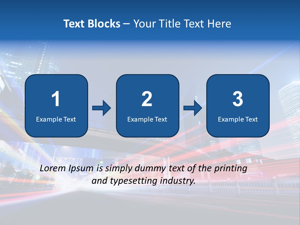 A Picture Of A City At Night With Bright Lights PowerPoint Template