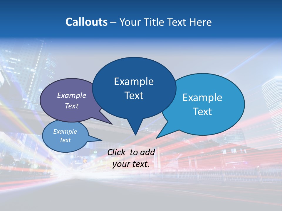 A Picture Of A City At Night With Bright Lights PowerPoint Template