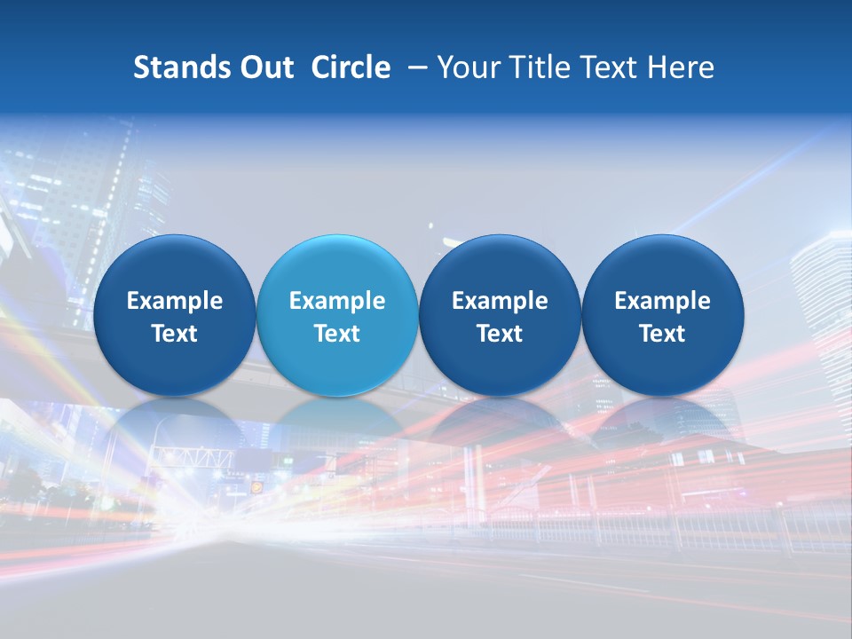 A Picture Of A City At Night With Bright Lights PowerPoint Template