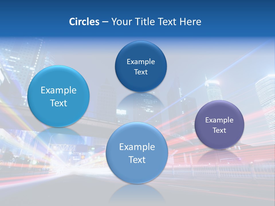 A Picture Of A City At Night With Bright Lights PowerPoint Template