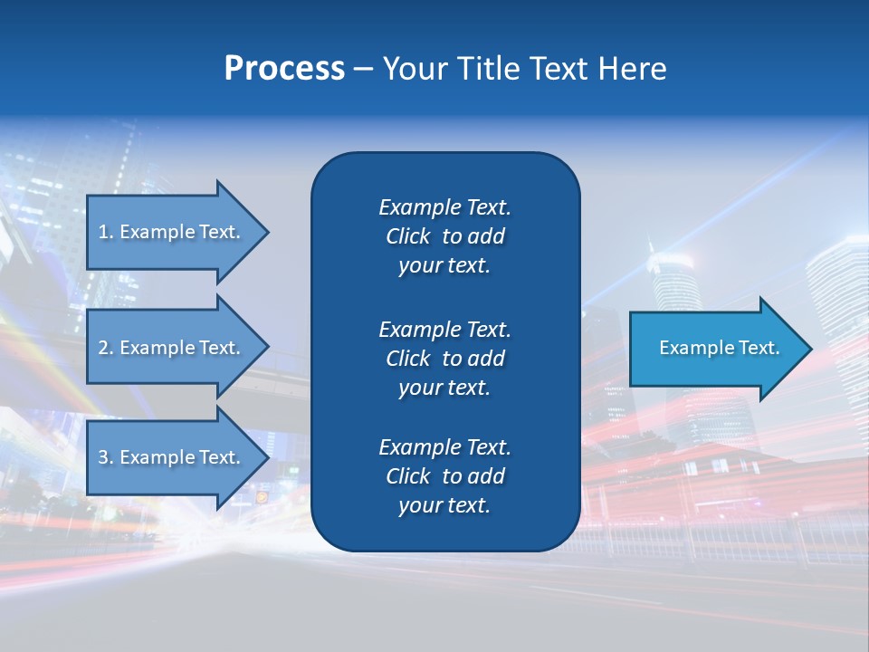 A Picture Of A City At Night With Bright Lights PowerPoint Template