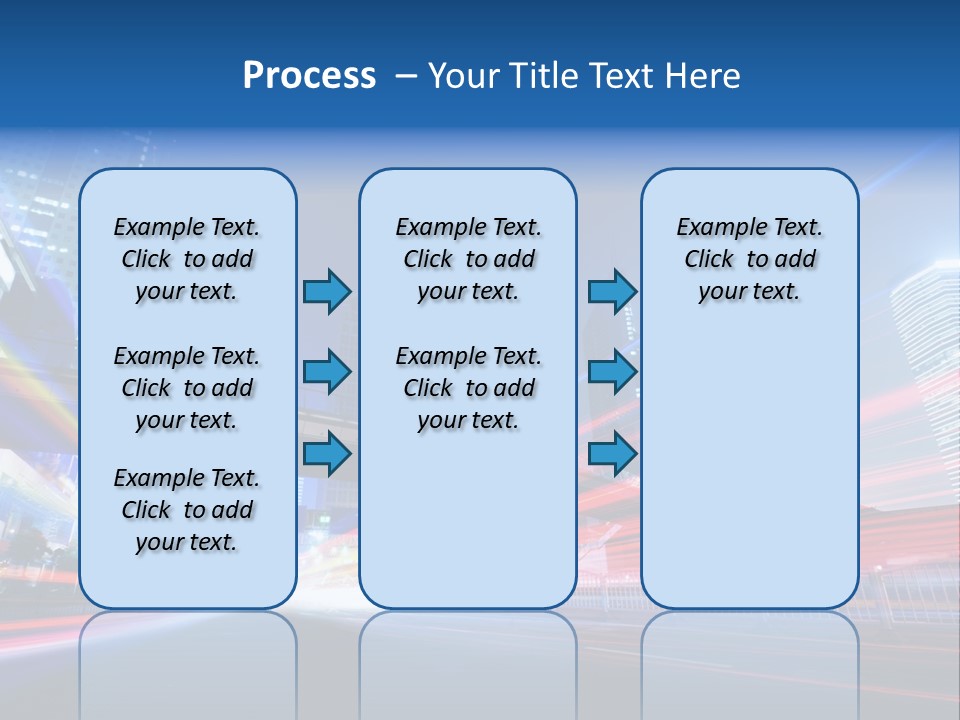 A Picture Of A City At Night With Bright Lights PowerPoint Template