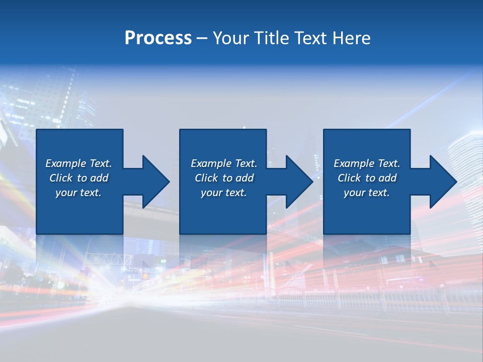 A Picture Of A City At Night With Bright Lights PowerPoint Template