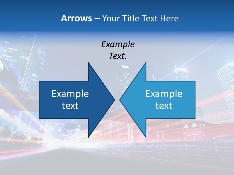 A Picture Of A City At Night With Bright Lights PowerPoint Template