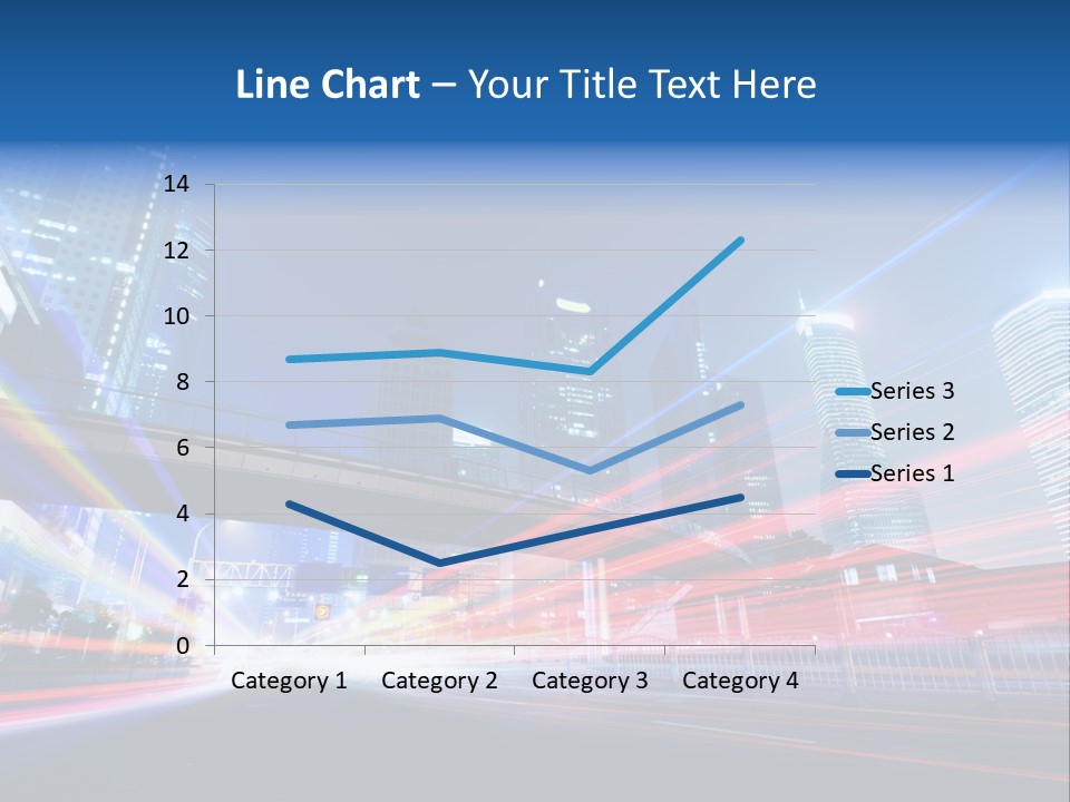 A Picture Of A City At Night With Bright Lights PowerPoint Template