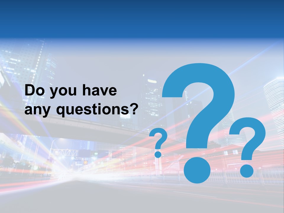 A Picture Of A City At Night With Bright Lights PowerPoint Template