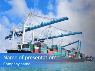 Boat Cargo Crane PowerPoint Template
