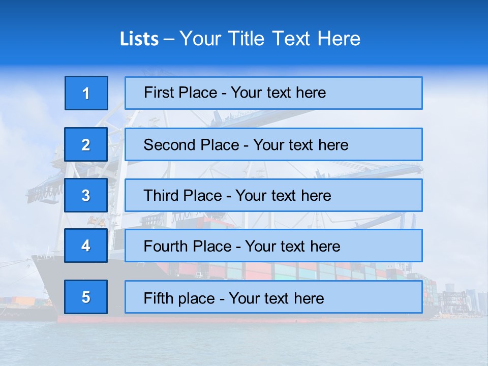 Boat Cargo Crane PowerPoint Template