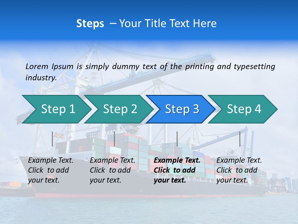 Boat Cargo Crane PowerPoint Template