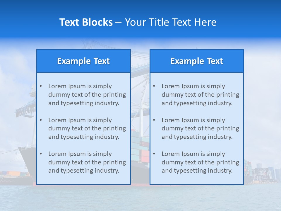 Boat Cargo Crane PowerPoint Template