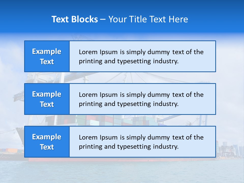 Boat Cargo Crane PowerPoint Template