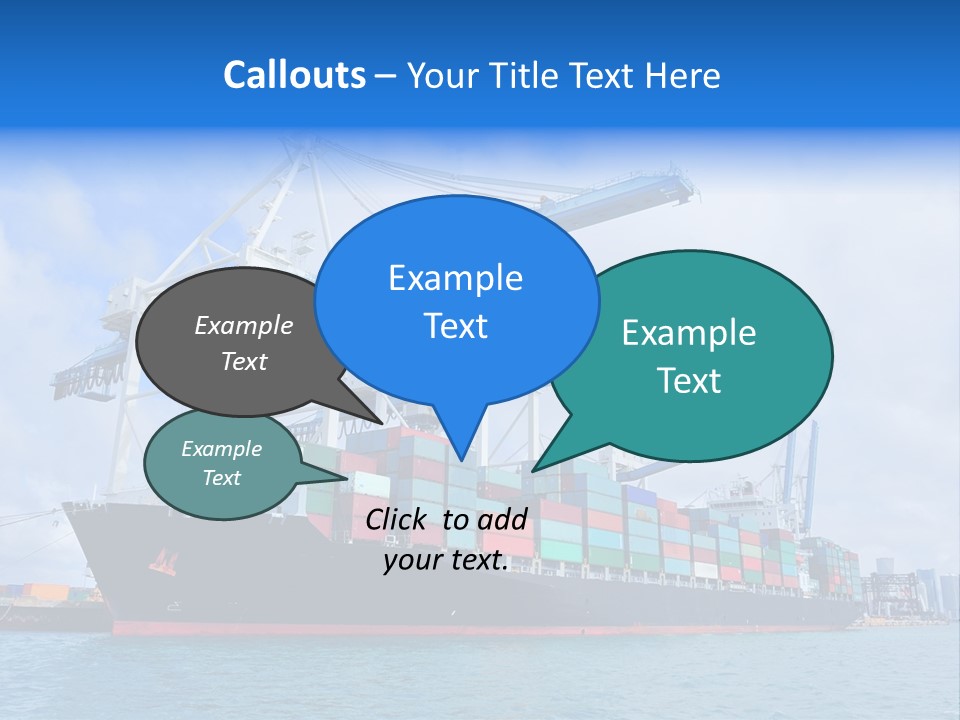 Boat Cargo Crane PowerPoint Template