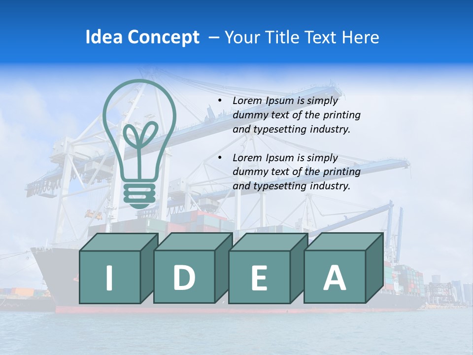 Boat Cargo Crane PowerPoint Template
