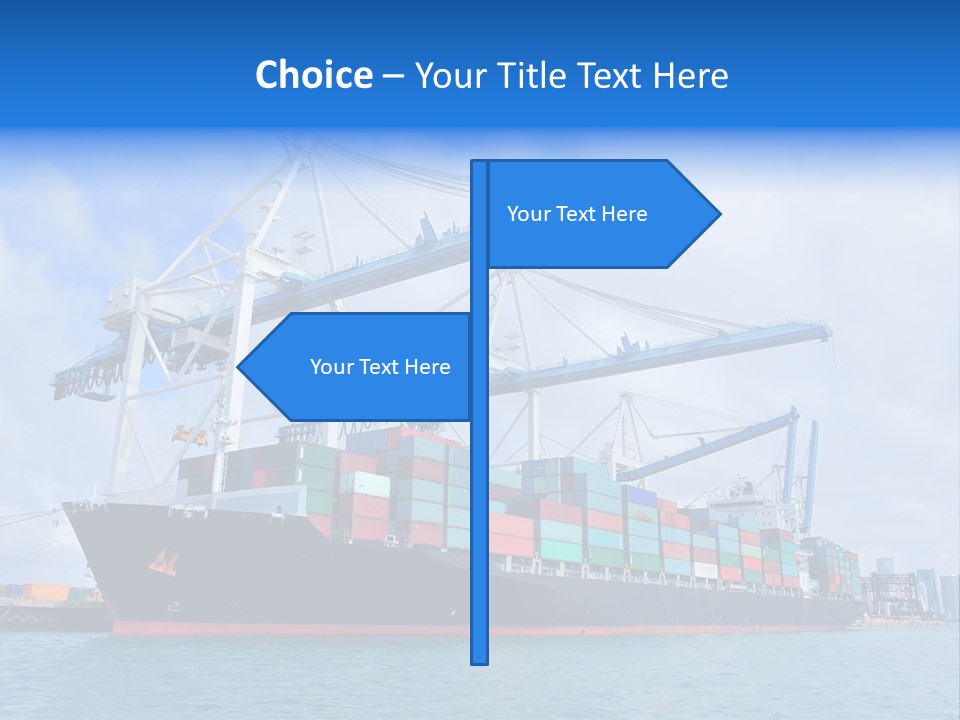 Boat Cargo Crane PowerPoint Template