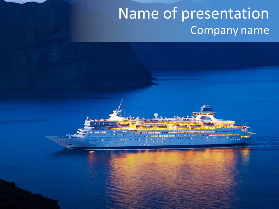 Tour Boat Sea PowerPoint Template