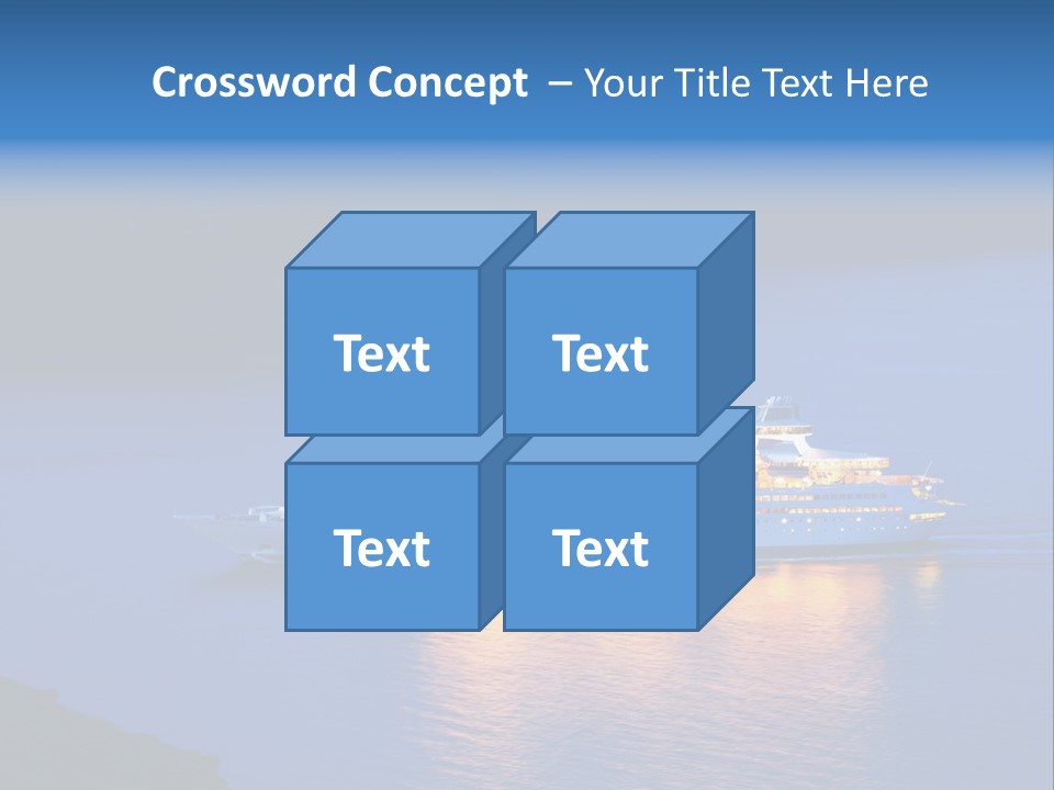 Tour Boat Sea PowerPoint Template
