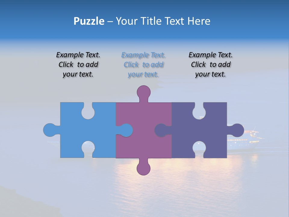 Tour Boat Sea PowerPoint Template