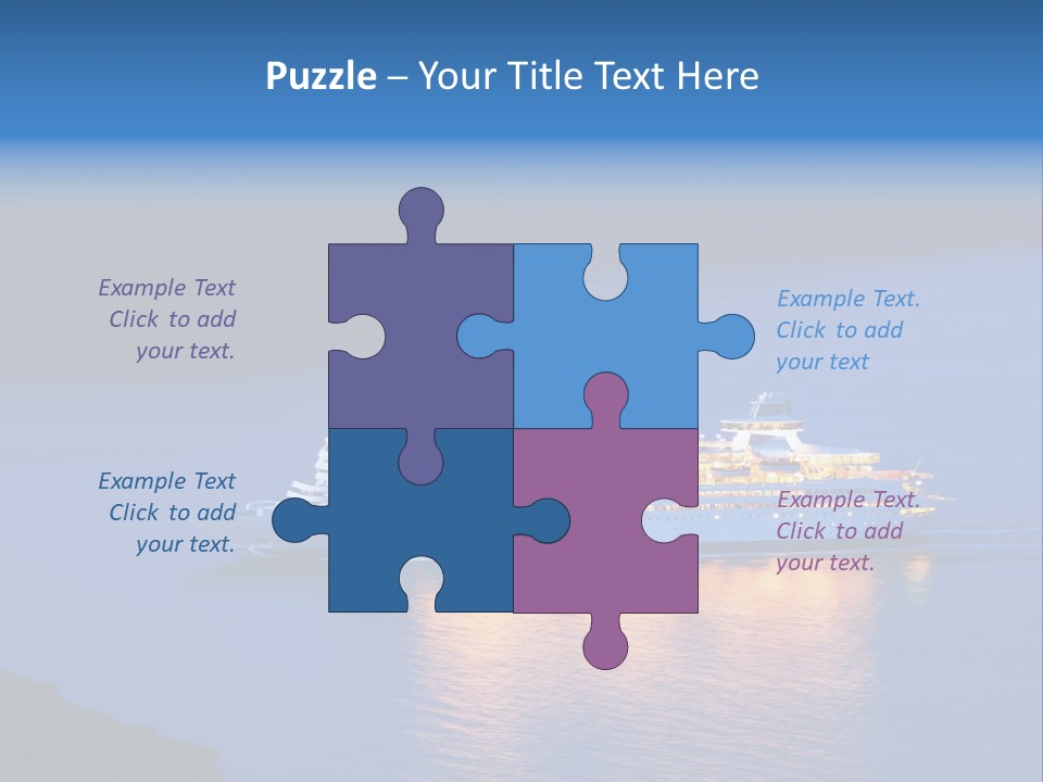 Tour Boat Sea PowerPoint Template