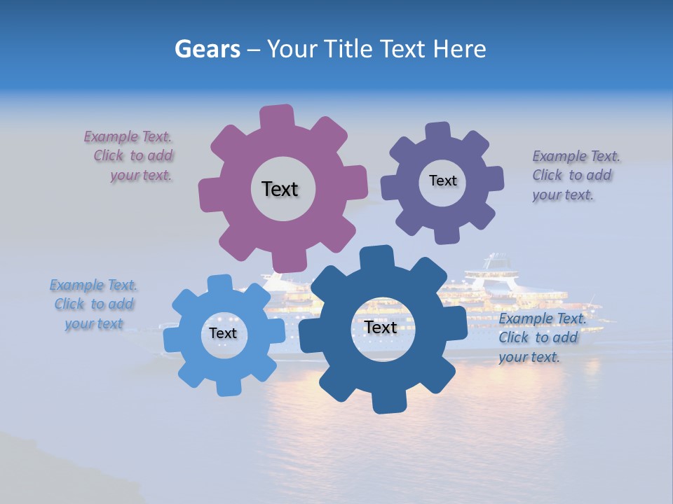 Tour Boat Sea PowerPoint Template