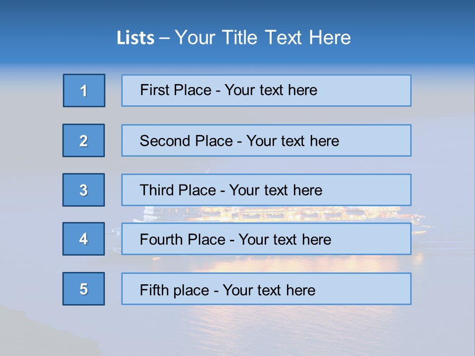 Tour Boat Sea PowerPoint Template
