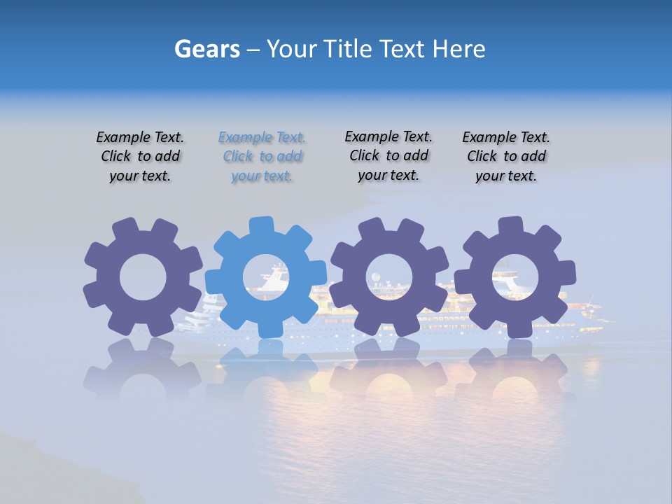 Tour Boat Sea PowerPoint Template