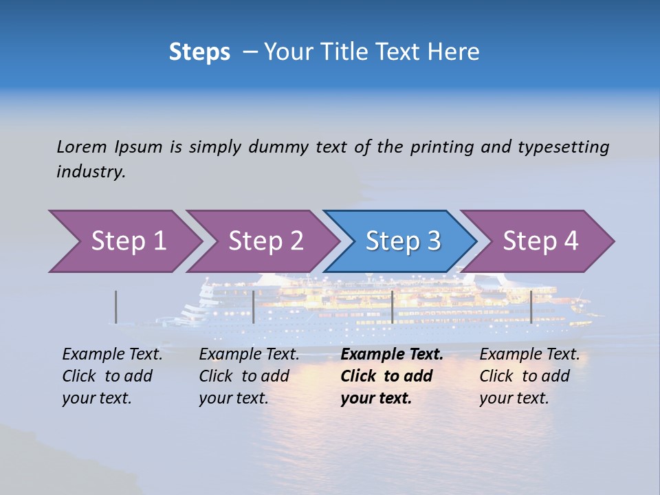 Tour Boat Sea PowerPoint Template