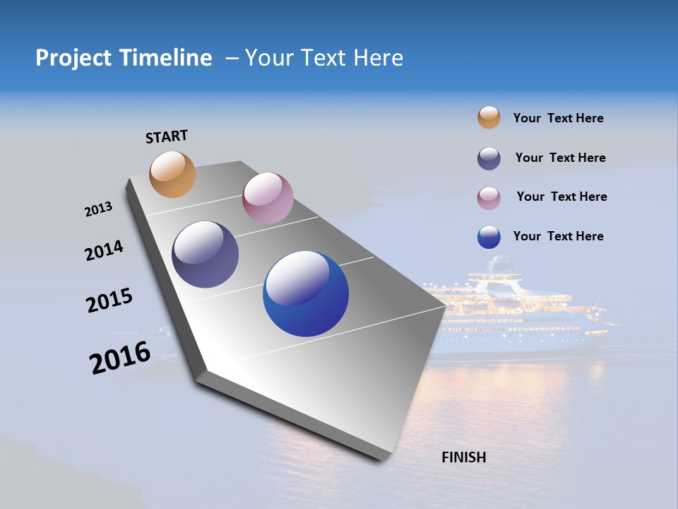 Tour Boat Sea PowerPoint Template