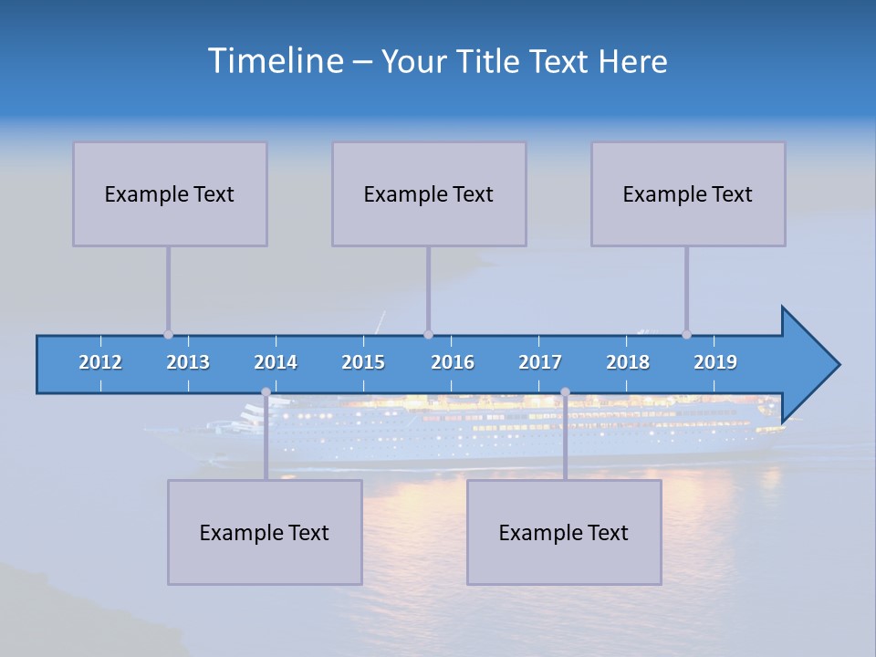 Tour Boat Sea PowerPoint Template