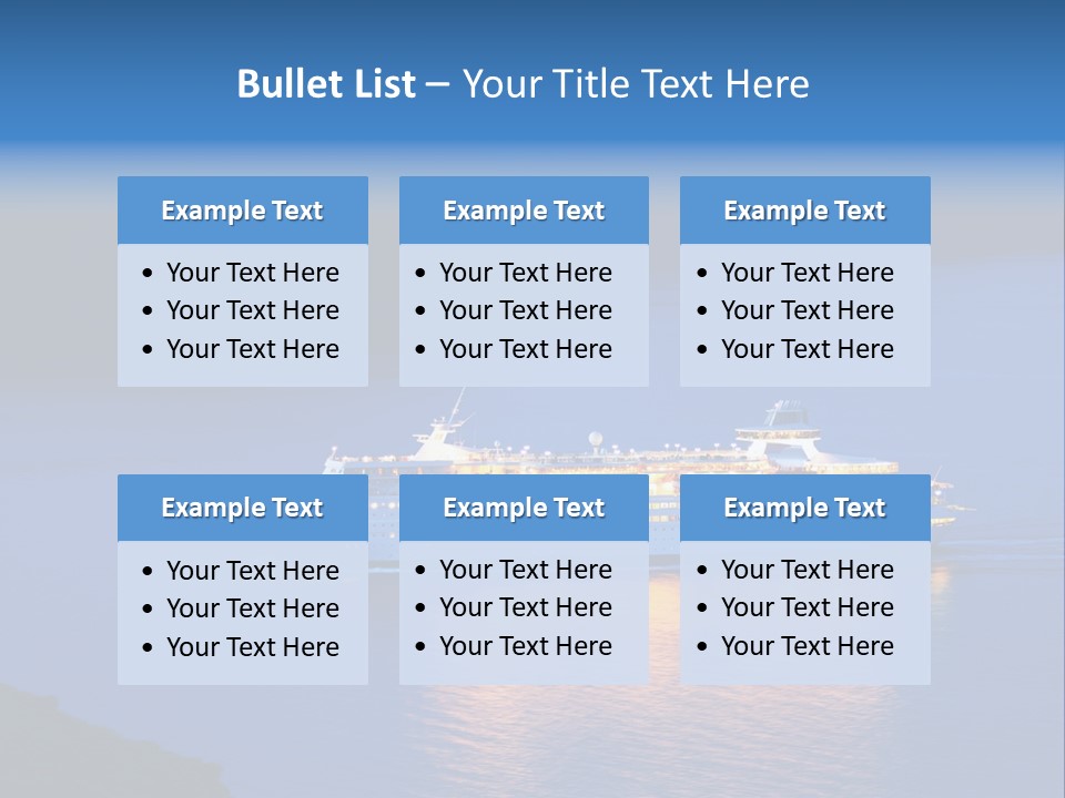 Tour Boat Sea PowerPoint Template