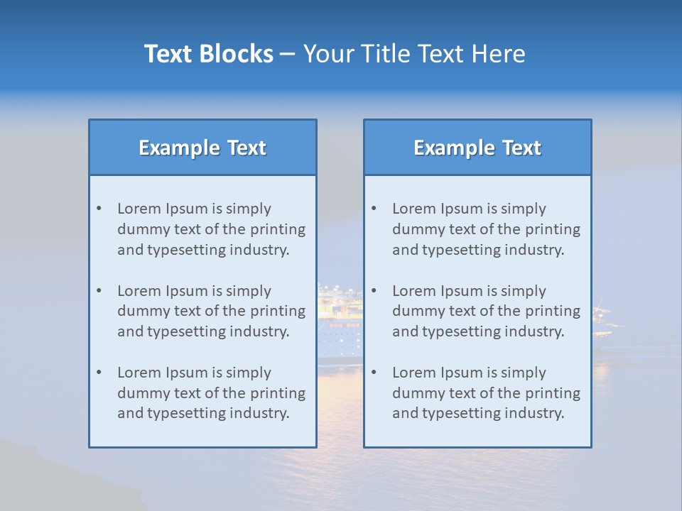 Tour Boat Sea PowerPoint Template