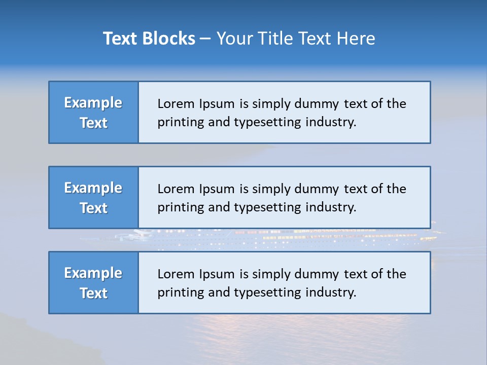 Tour Boat Sea PowerPoint Template