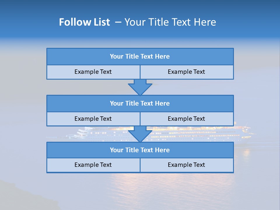 Tour Boat Sea PowerPoint Template